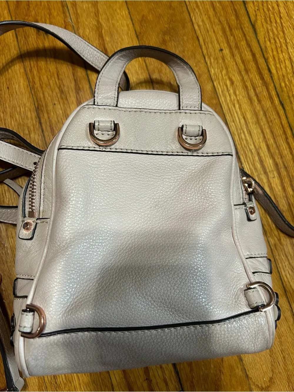 Michael Kors Light Pink Floral Mini Backpack Purse with Detachable Straps